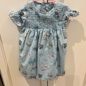 Harry Potter dress - Light Blue and White 9-12m